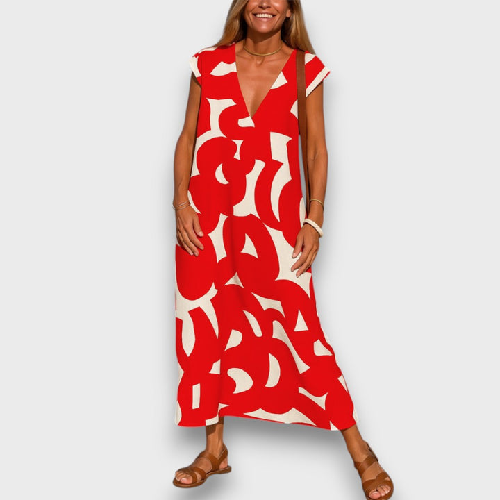Linae | Airy Dress with V-Neck