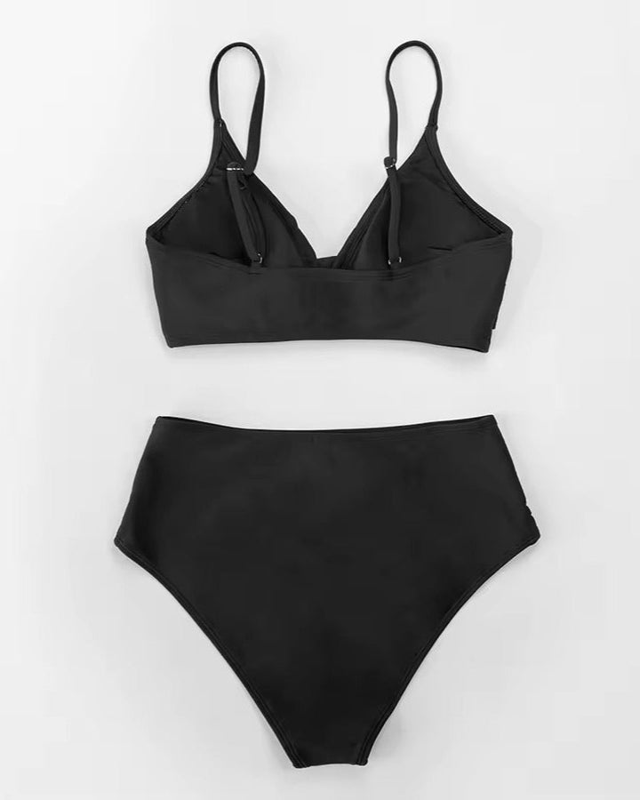 RACHELLE – Colored bikini set | Wide top & high-waisted bikini bottom