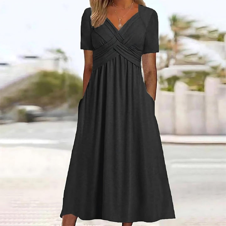 Layla | Elegant Midi Dress with Tummy Coverage