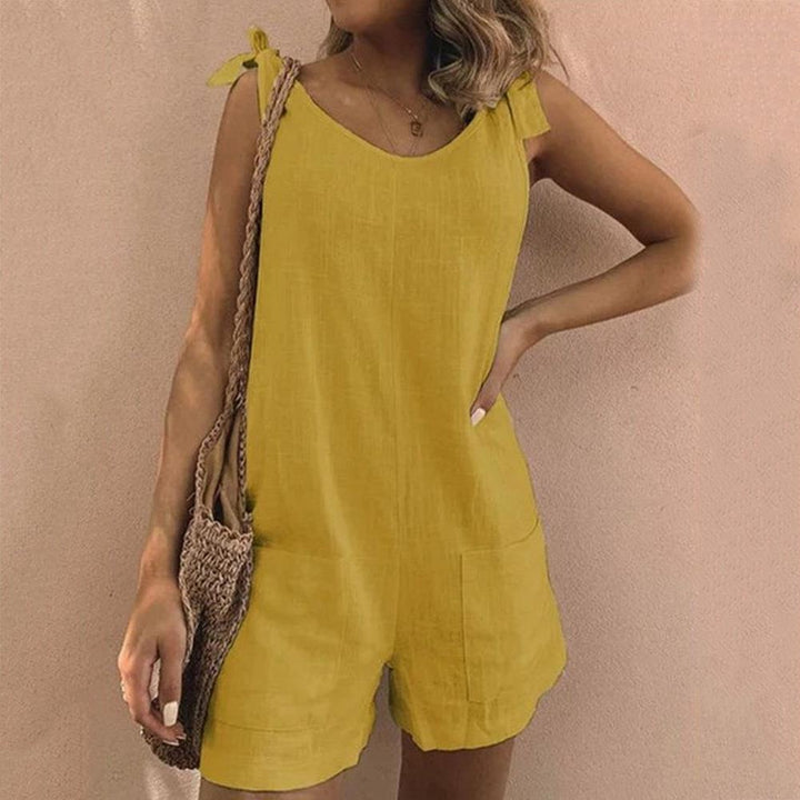 Una |  Bow Strap Pocket Playsuit